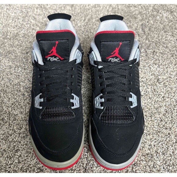 Nike Air Jordan 4 Retro Bred 2019 Size 6.5 Youth (Size 8 Women's) - Picture 3 of 8